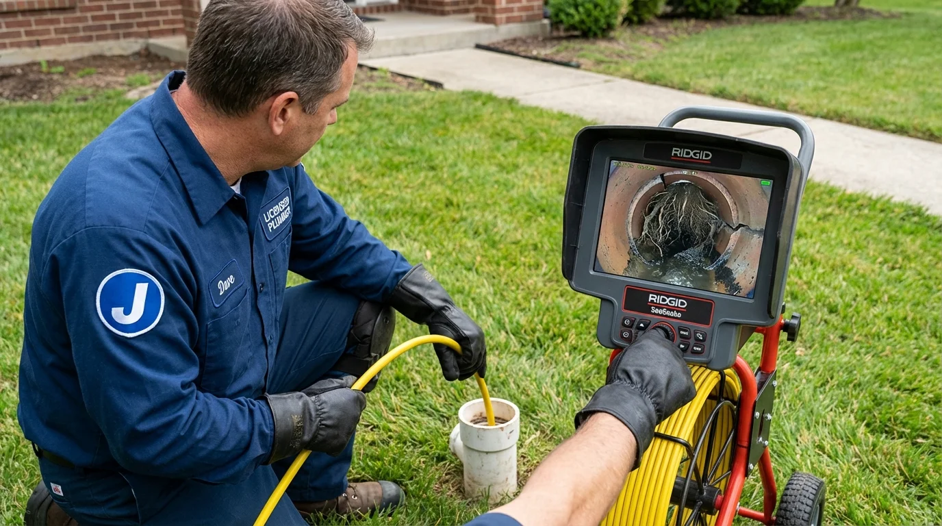 Sewer camera inspection being performed by Johns Plumbing LLC in Sunnyvale